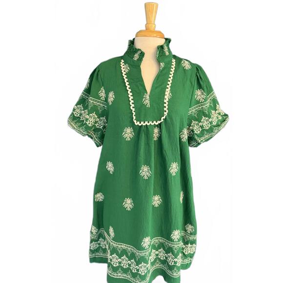 NEW UMGEE ruffled sleeve dress in green - Picture 3 of 3